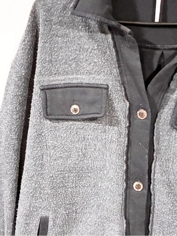 Free People Ruby Jacket Washed Black Oversize shacket‎ Jacket Size XS - Image 3