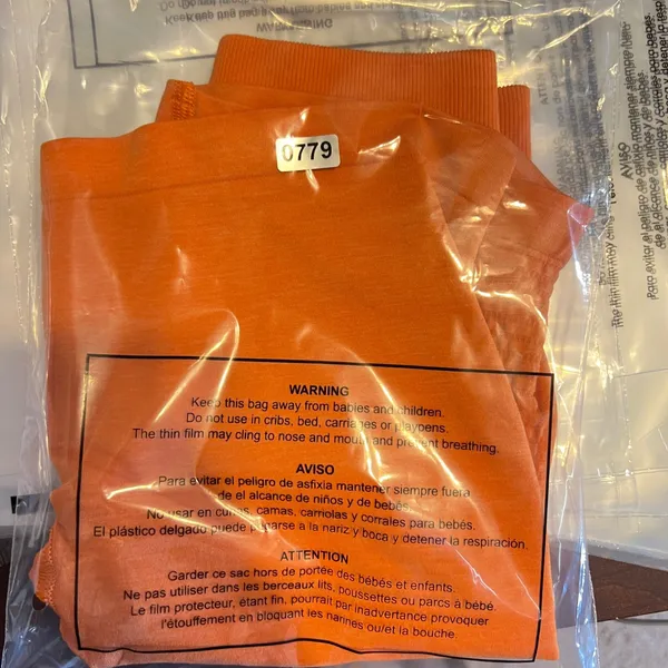 779 | Alphalete Seamless High Waisted Compression Biker Shorts‎ Orange Womens XS - Image 8
