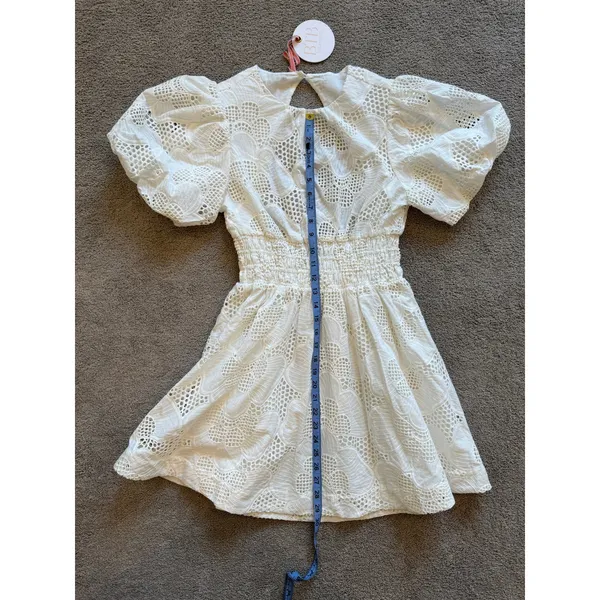 BTB Los Angeles Becca White Eyelet Mini Dress XS NWT - Image 11