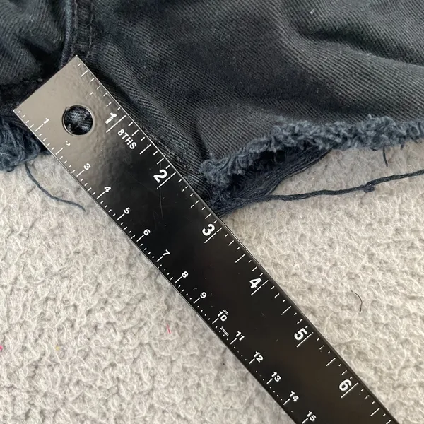 VTG Levi's 510 Jean Shorts Women 6 Black Lower Rise Slim Fit Distressed Cutoff - Image 10