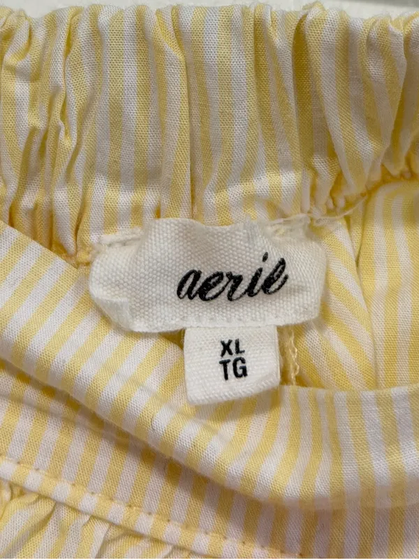 Aerie Yellow Striped The New Essential Skirt Size XL - Image 3