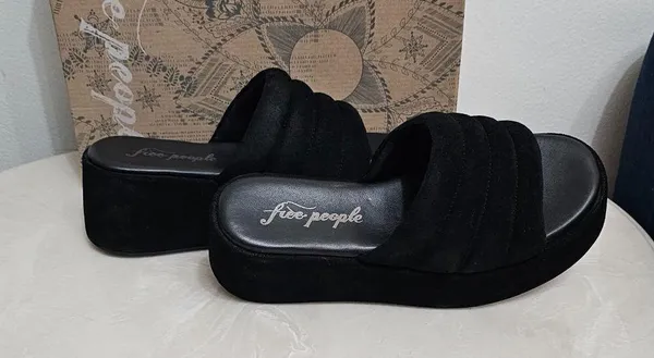 Free People Almost Paradise Platform Blk/Noir 3 Size 38 EU 8 66684663 - Image 7