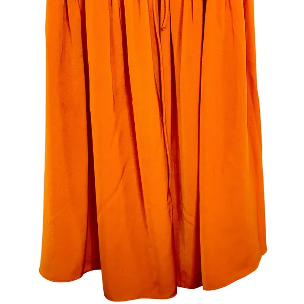 Abercrombie & Fitch Orange Lace Up V-Neck Sleeveless Mini Dress Womens Size S - Image 6