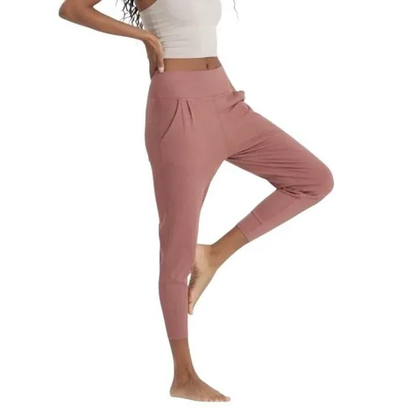 Vuori At Ease Pants Women's Sz Med Rosewood Ribbed Modal Athleisure Lounge Yoga - Image 12