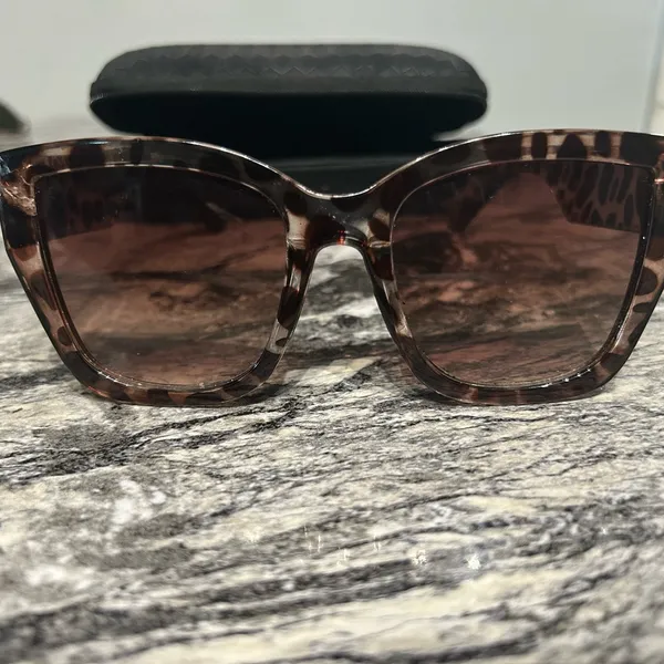 Leopard Print Sunglasses Brown - Image 3