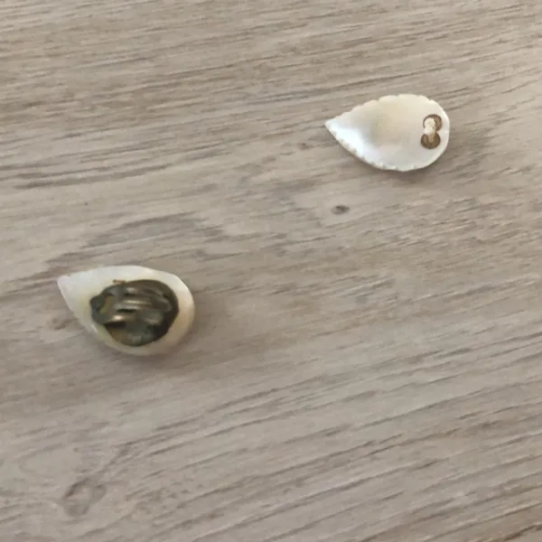 Vintage Shell Necklace + Clip On Earrings Set - Image 4