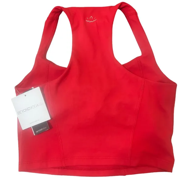 Beyond Yoga Tank Top Women Small Red NEW Racerback Cropped - Image 6