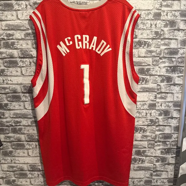 Vintage 2006–10 Tracy McGrady #1 Houston Rockets Adidas NBA Jersey 2XL +2 Length - Image 2