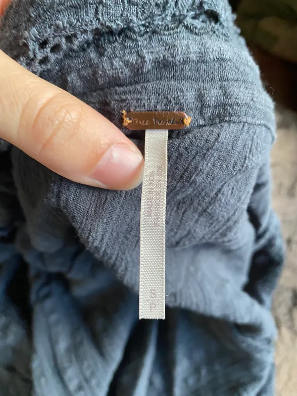 Free People Grey Button Down  Top - Image 6