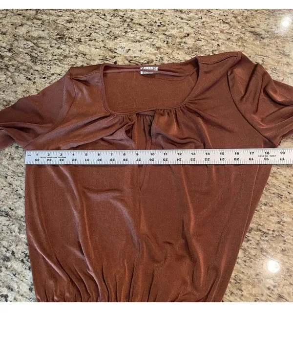 Free People Kaya Rust Brown Long Sleeve Cutout Bodysuit S - Image 8