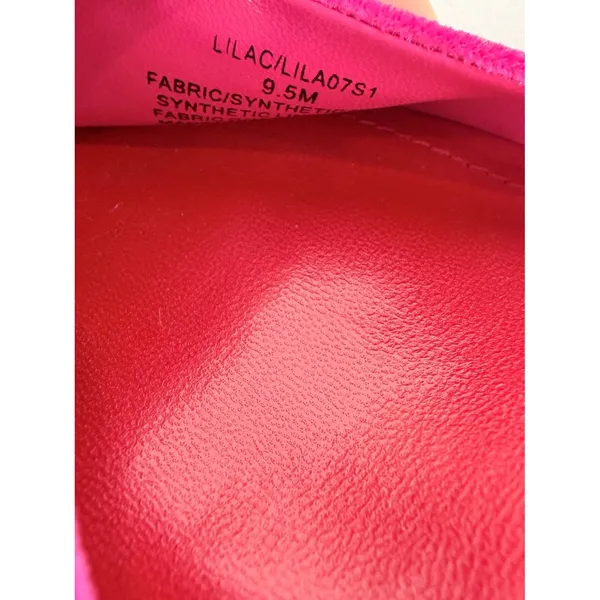 Steve Madden Lilac Color Block Leather Velvet Square Toe Heel in Pink Red 9.5 - Image 9