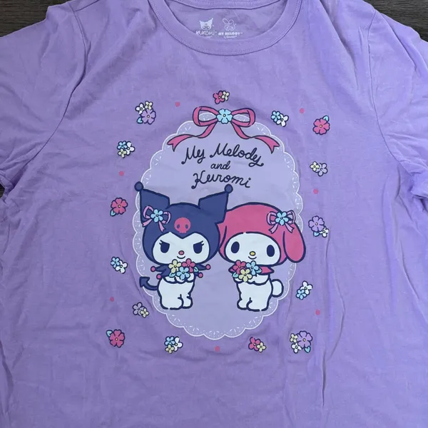 Sanrio My Melody and Kuromi Short Sleeve Graphic T-Shirt Size XL - Purple‎ - NWT - Image 6