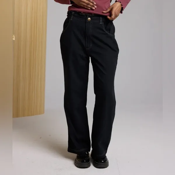 Known Supply • NWT Sailor Black Pants Organic Cotton Twill - Image 2