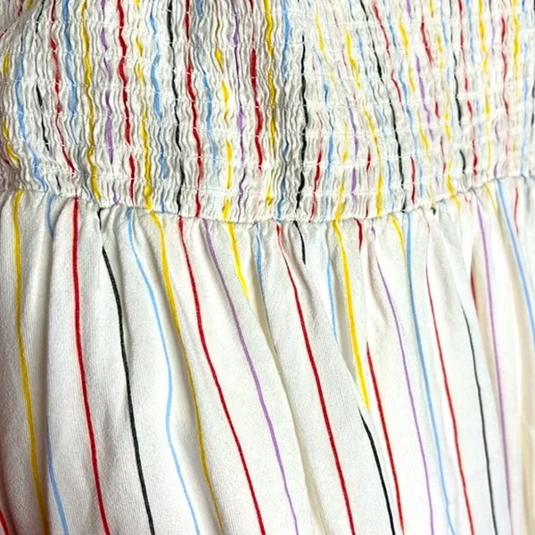 English Factory Smocked Flutter Cap Sleeve Stripes Dress - Image 9