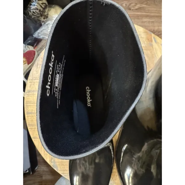 Chooka Women's Polished Mid Rain Boot Black Size‎ 11 - Image 13