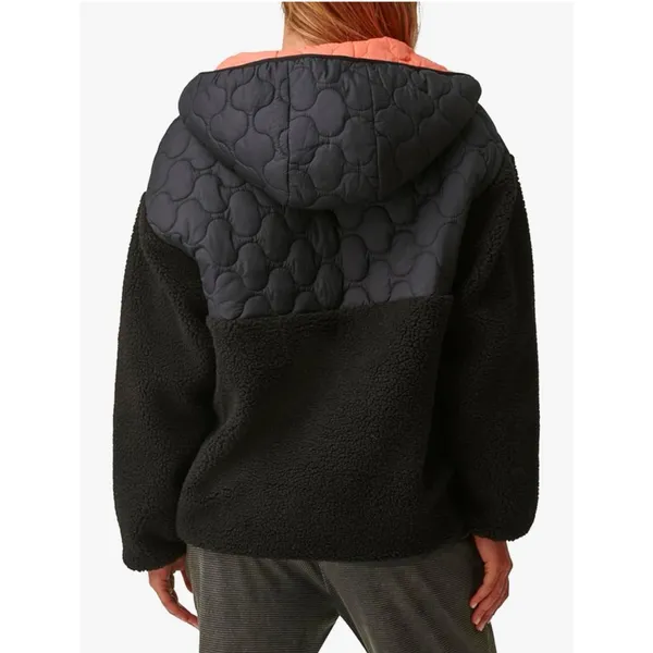 Bass Outdoor‎ Black Women’s Pullover Jacket Hooded Fleece Qaurter - Zip Medium - Image 3