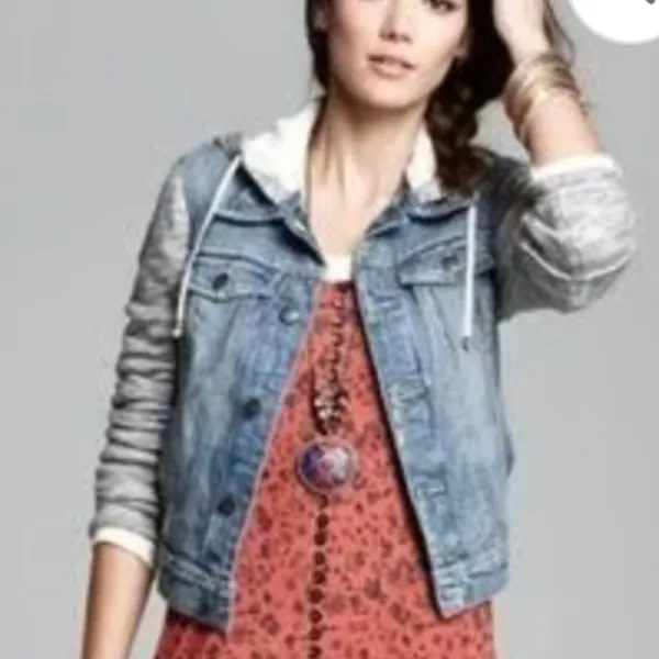 Free People denim knit jacket - Image 9
