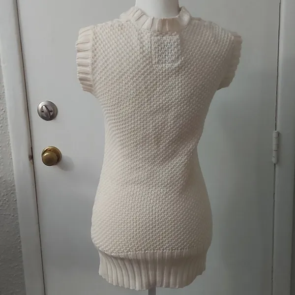 Aerie Cable Knit Cream Sweater Vest XS GrandmaCore Cozy Comfy Winter Cabincore - Image 4