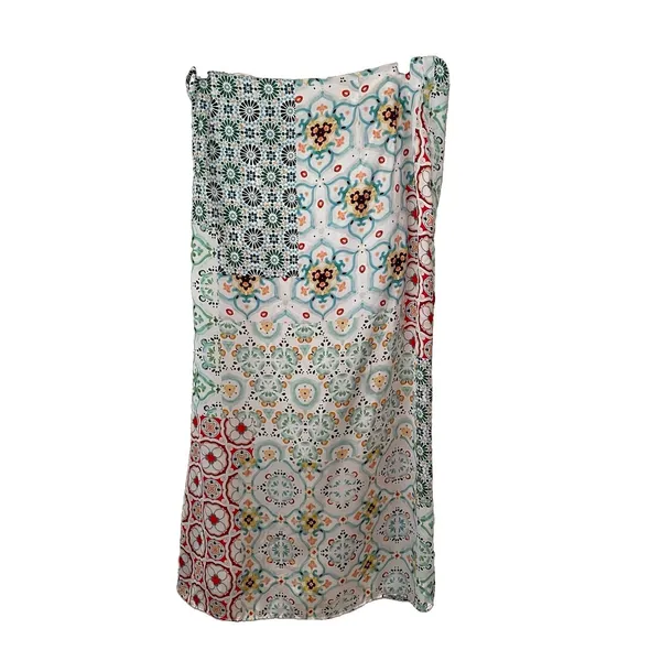 Zara Satin Floral Print Knot Twist Midi‎ Skirt Women's L Sarong Style Boho NWT - Image 5