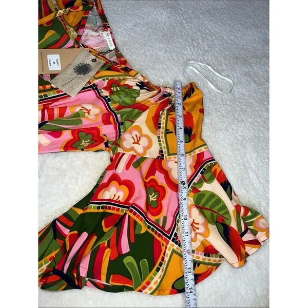 Label of Love Calista Off Shoulder Maxi Dress M NWT Tropical Boho Resort - Image 12