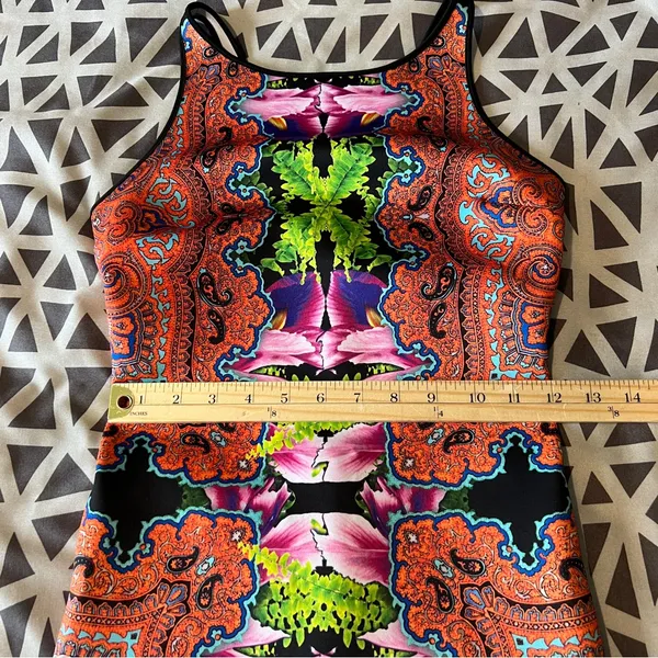 Revolve Clover Canyon Orchid Trip Neoprene Dress Sleeveless Mini Paisley‎ - Image 10
