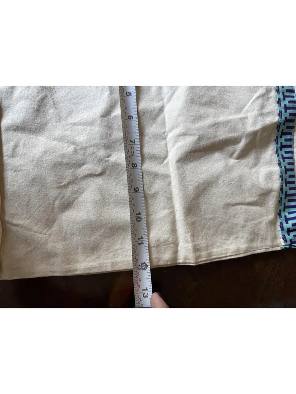 Tory Burch Cream Cotton Drawstring Dust Bag with Logo Trim - Image 4