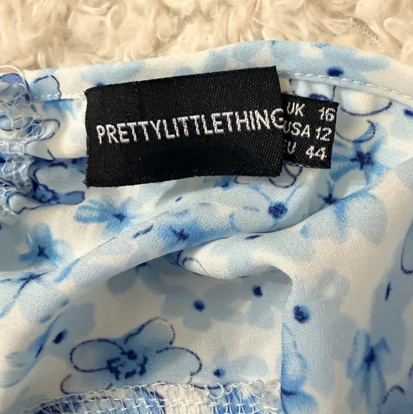 PrettyLittleThing FLORAL PRINT LACE UP BACK TWIST DETAIL MIDI DRESS Size 12 - Image 7