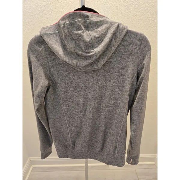 ​Ivivva Lululemon Girls 14 Reversible Full Zip Hoodie Gray Hot Pink Thumbholes - Image 4