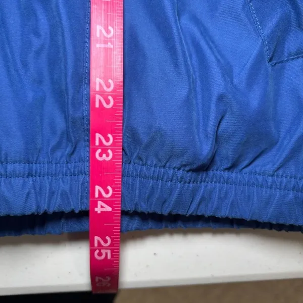 Vintage Norm Thompson Blue Windbreaker Jacket Women's XL Knit Lined‎ Zip Front - Image 8