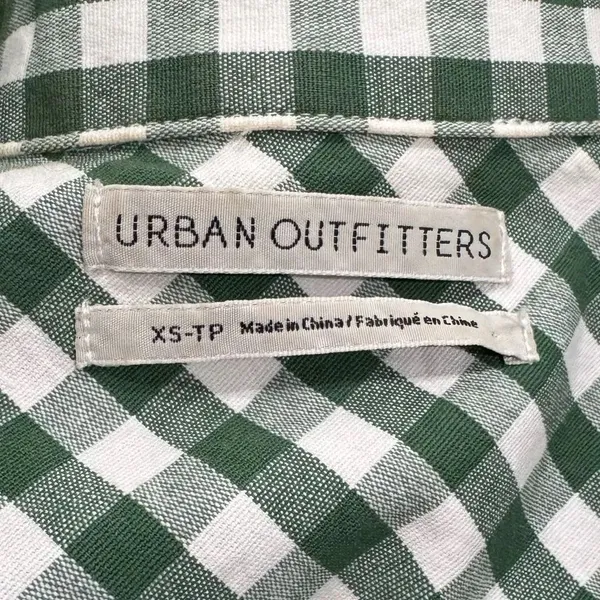 Urban Outfitters As If Green White Gingham Cropped Jacket Women’s XS - Image 3