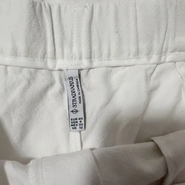 Stradivarius White High Waist Women's Shorts - Image 8