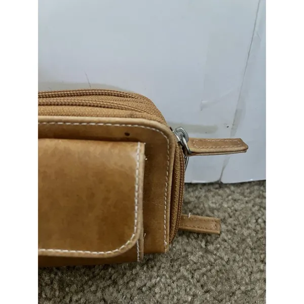 Y2k Leather Wallet Brown Zippered Studded Western Rodeo Ranch Boho Coin Purse - Image 4