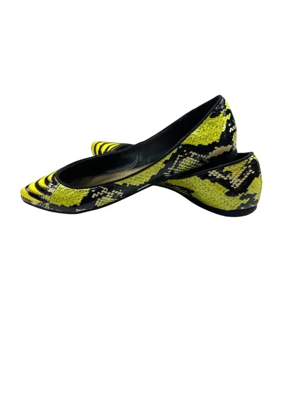 Embroidered Womens Size 6.5 Snake Ballet Casual Flats Green & Black - Image 6