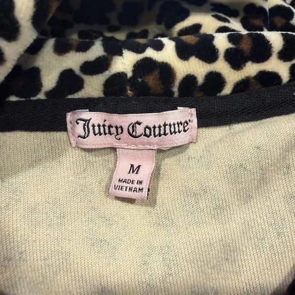 Juicy Couture Women’s Leopard Velvet Track Suit Size M - Image 10