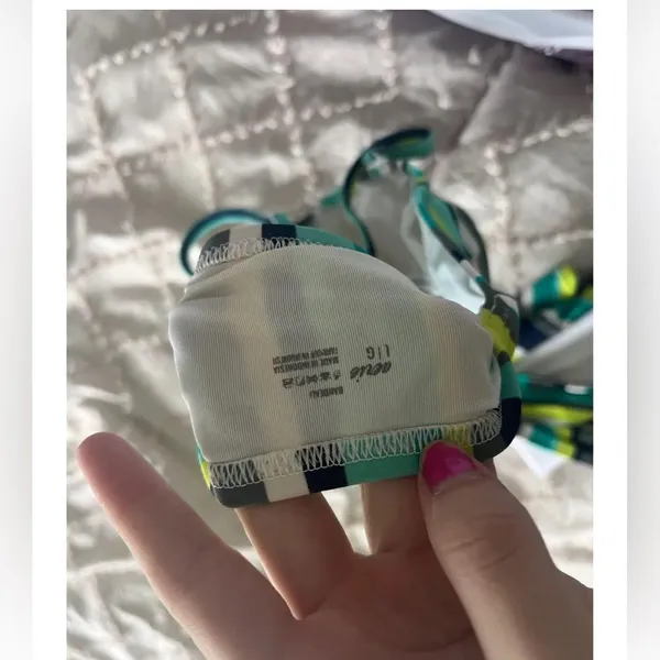 Aerie Bikini - Green and Blue Stripes - Image 4