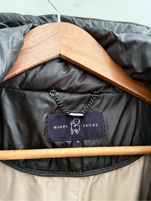 Happy Goat Lucky Dark Green Miranda Down Puffer Coat Womens Medium - Image 7