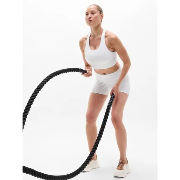 Athleta XS Train Free Longline Sports Bra Bright White X-Small D-DD - Image 4