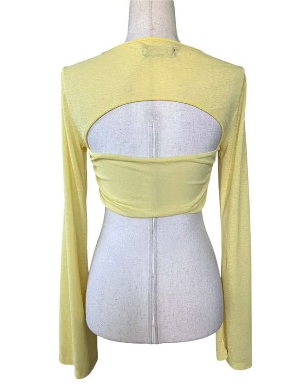 White Fox Boutique "What About Me" Long Sleeve Crop Top - Image 3