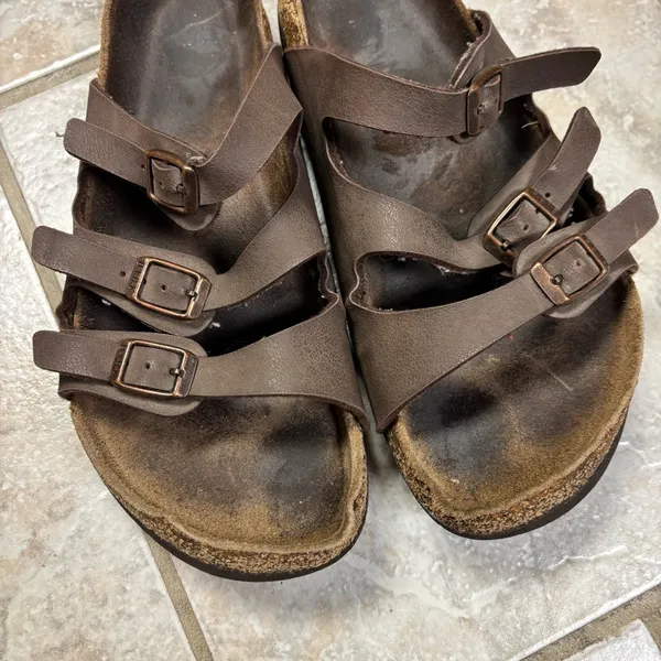 Birkenstock Dark Brown Triple-Strap Sandals - Image 5