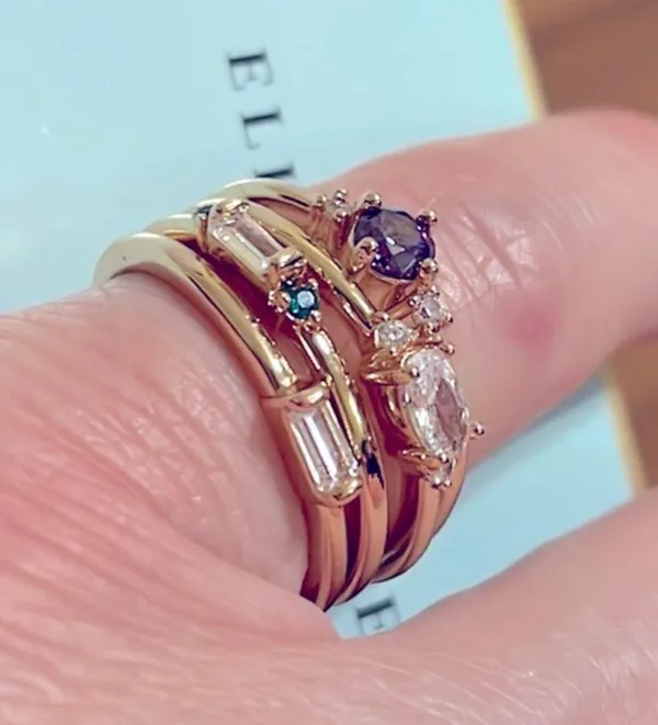 Eliza & Jane Cubic Zirconia gold rings - Image 4