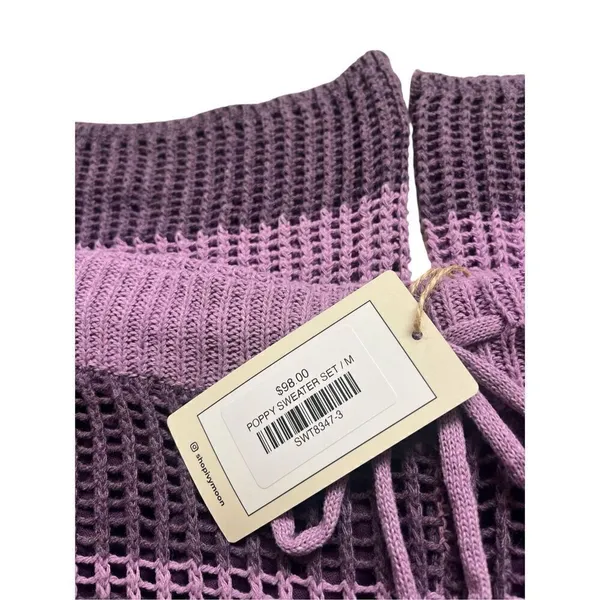 Le Lis sweater knit pants purples Med NWT - Image 4