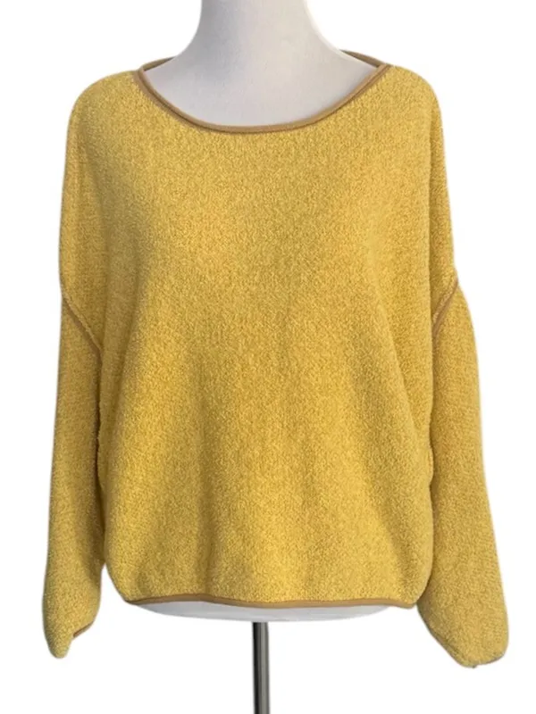 Free People Bardot Yellow Sweater Size Small - Image 2
