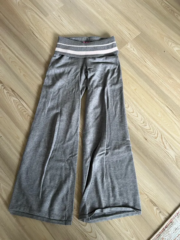 Edikted Kaliya Stripey Fold Over Knit Pants - Image 6
