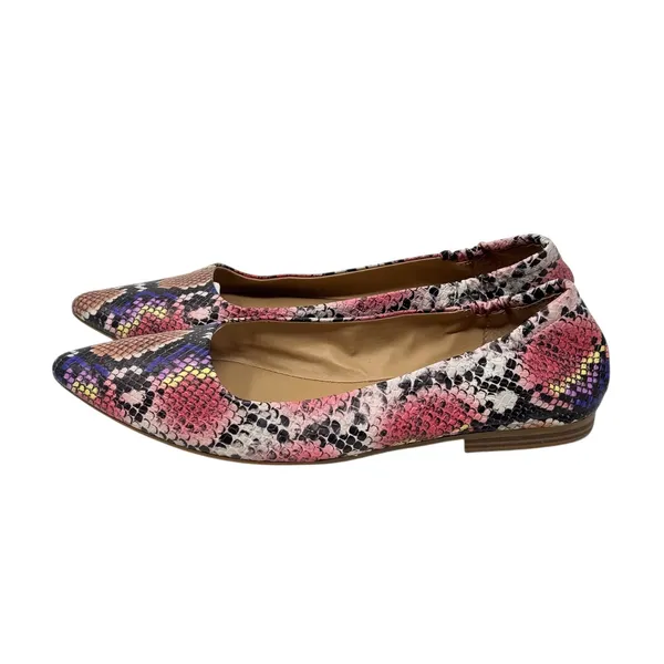 Kaari Blue Jessica Faux Snakeskin Printed Ballet Flat Size 9.5 - Image 3