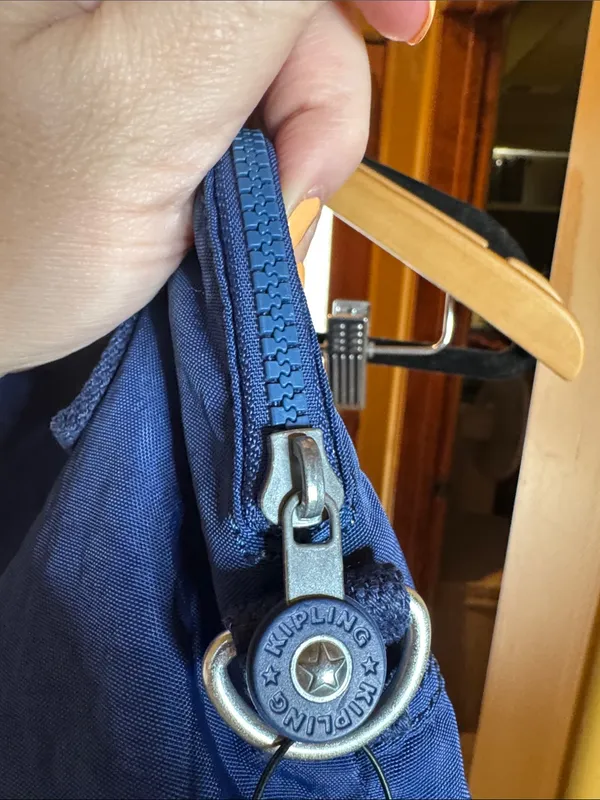 Kipling Pahneiro Ink Blue Nylon Handbag Tote Water Resistant Lightweight Bag - Image 7