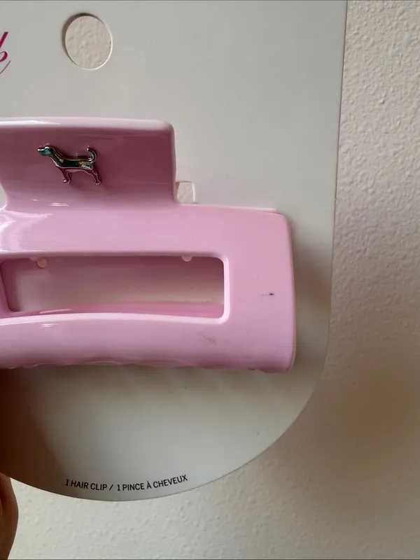 PINK Victoria's Secret Glossy Light Pink Hair Claw Clip - Image 3