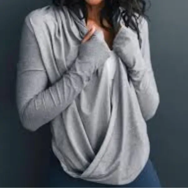 ZYIA Gray Yoga Shawl - Image 9