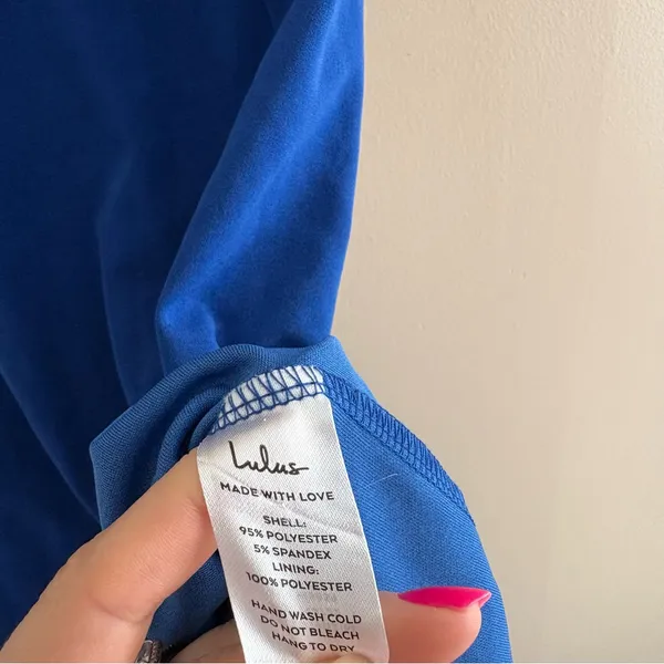 Lulus Shape the Night Cobalt Blue Asymmetrical Midi Dress Size Small Cocktail - Image 10