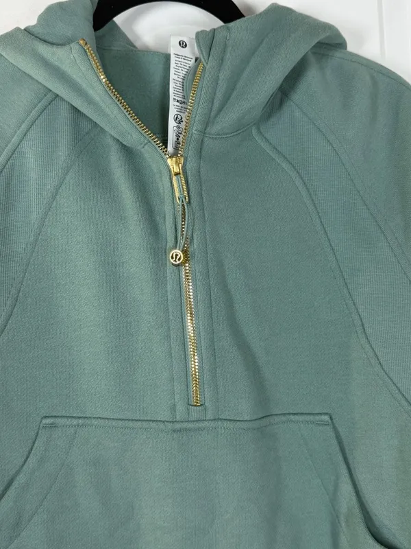 Lululemon Scuba Oversized Half-Zip Hoodie with Gold Zipper - Image 3