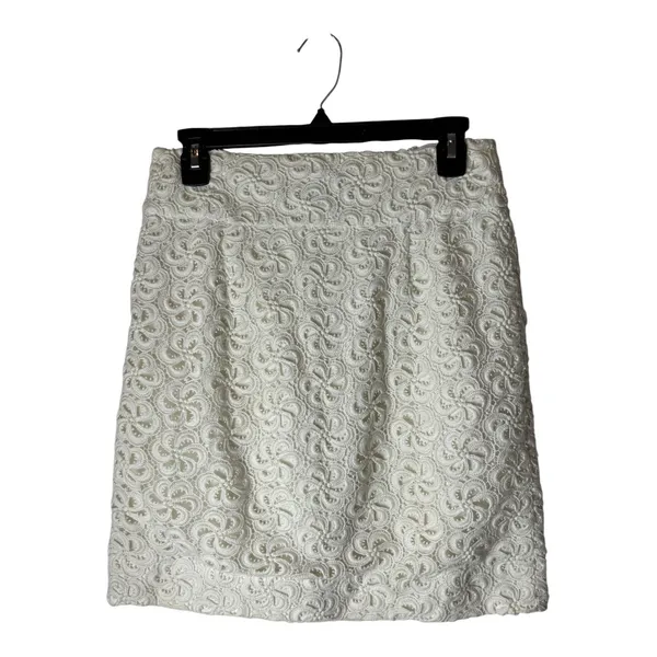 Leifsdottir Anthropologie Skirt Women 4‎ White Lace Crochet A Line Mini Boho - Image 2